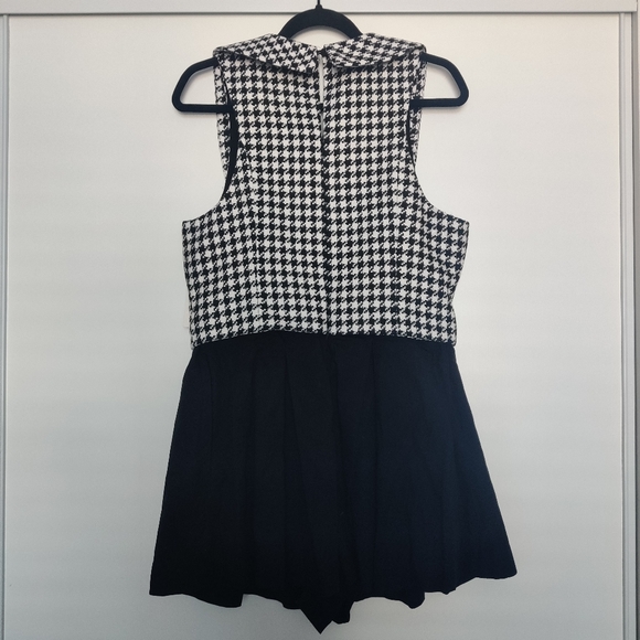 *Anthropologie Maeve Black & White Houndstooth Twofer Romper – NWT – 12 - Picture 3 of 11